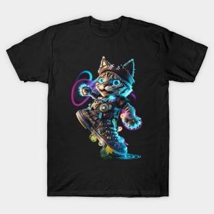 Pirate Cat Wearing Sneakers T-Shirt